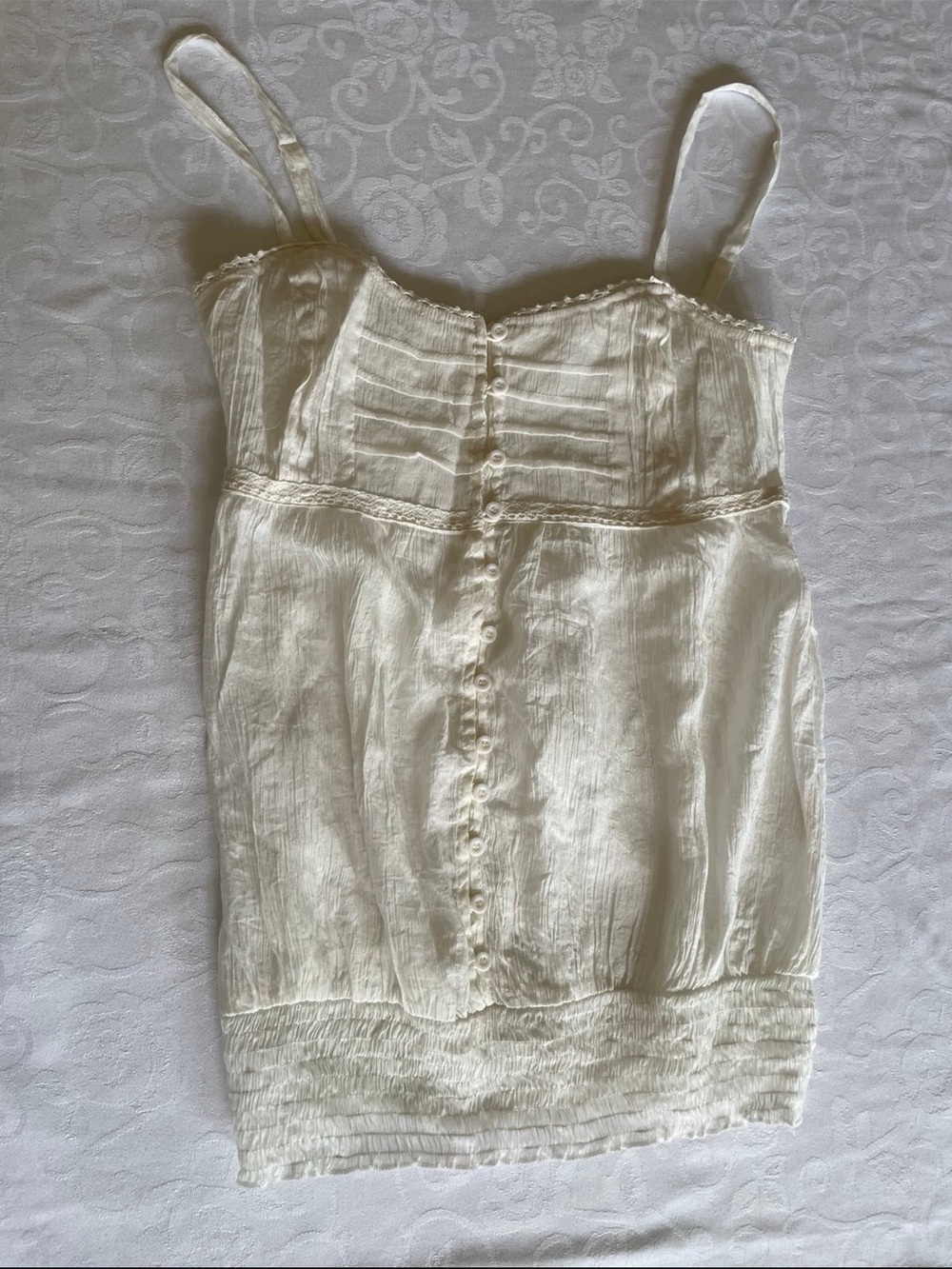 mine Ivory Button-Front Camisole